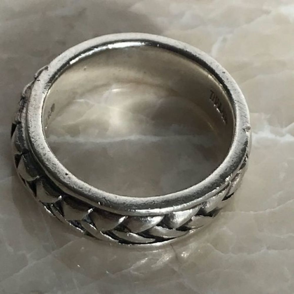 Elegant Braided Intricate Design 925 Silver Ring